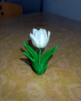 Tulipano bicolore decorativo stampato in 3D