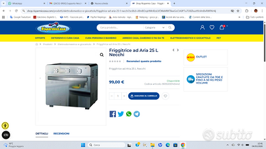 Necchi NK1025 forno e friggitrice ad aria - L. 25