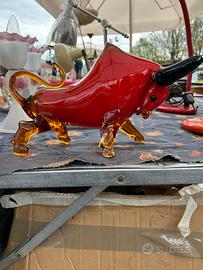 Toro in vetro di murano
