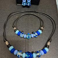 Set completo Collana Bracciale orecchini artigiana