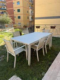 Tavolo da esterno Bizzotto allungabile con 6 sedie