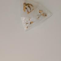 plafoniera in vetro di murano con tre faretti 