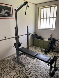 Panca multifunzuone + pesi