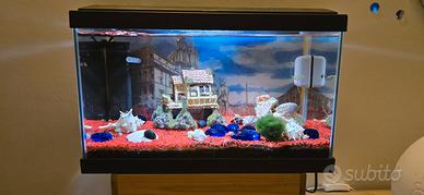 Acquario completo 20/30 litri con LED e filtro int