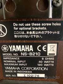 Due diffusori casse Surround  e musica o pc YAMAHA