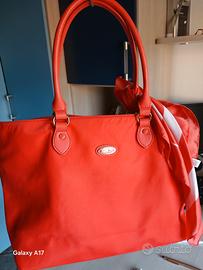 Borsa BRIC'S originale shopper corallo + foulard