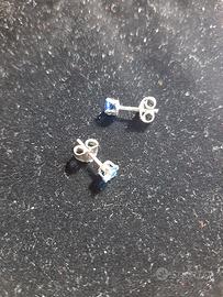 Orecchini argento pietra azzurra
