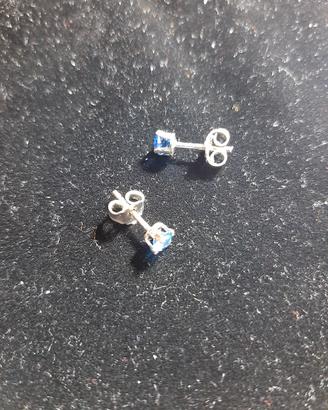 Orecchini argento pietra azzurra