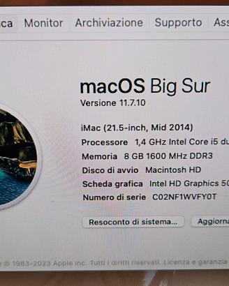 iMac 21.5-inch, Mid 2014