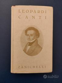 Leopardi, Canti, Zanichelli, 1945 - Libri antichi