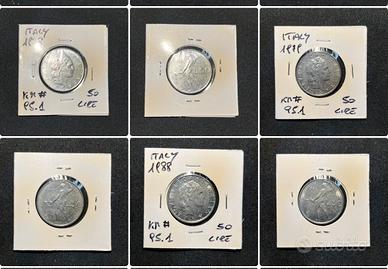 Collectible Coins 50 Lire 1978/79/88 KM# 95.1