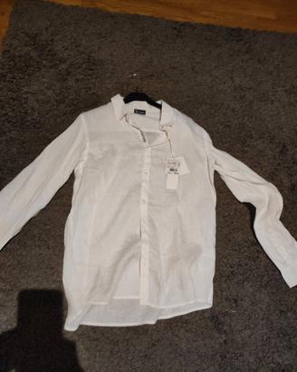camicia lino ancora con cartellino