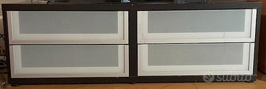 Mobile porta TV marrone scuro con 4 cassetti IKEA