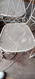 sedie da giardino in ferro battuto