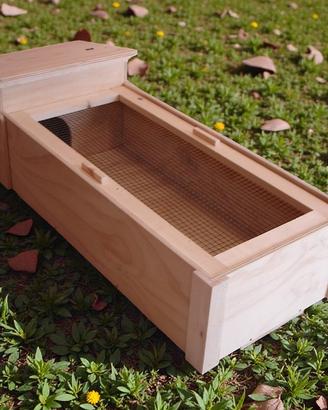 Terrario per tartarughe 80x40x20 lati chiusi