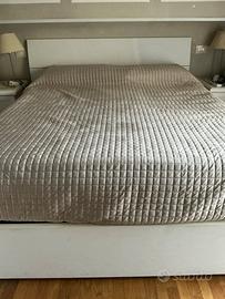 Letto matrimoniale legno bianco larice