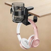 Supporto da Scrivania per Cuffie e Bicchieri