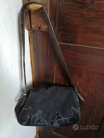 Borsa scamosciata nera