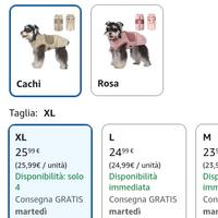 Cappottino beige cani taglia piccola NUOVO