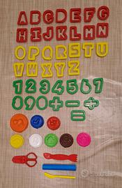 Accessori gioco lettere e numeri tipo Play Doh