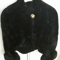 Giacca in castorino e volpe nera