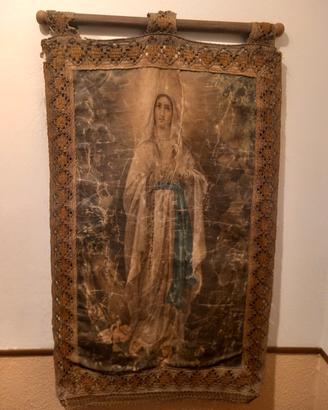 Madonna Lourdes arazzo stendardo fine 800