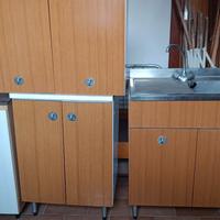 Mobile lavello inox 80cm con scolapiatti e altri p