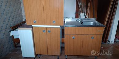 Mobile lavello inox 80cm con scolapiatti e altri p