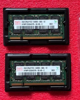 RAM 4GB Hynix (2x2GB) (PC Portatile HP LG Lenovo)