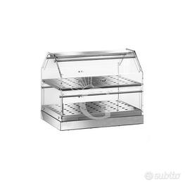 vetrina bar brioches due ripiani inox