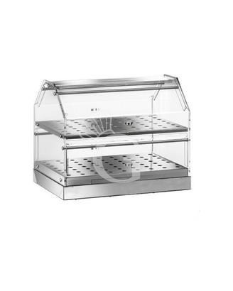 vetrina bar brioches due ripiani inox