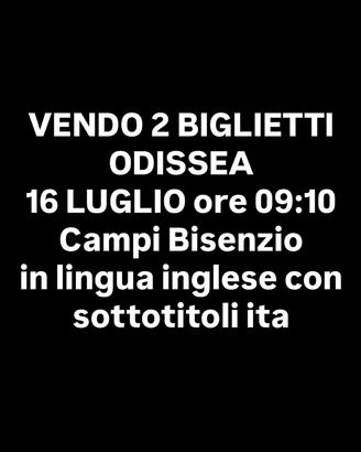 Cinema-BIGLIETTI ODISSEA