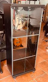 Mobile per Hifi con Sportelli in Vetro e con Ruote