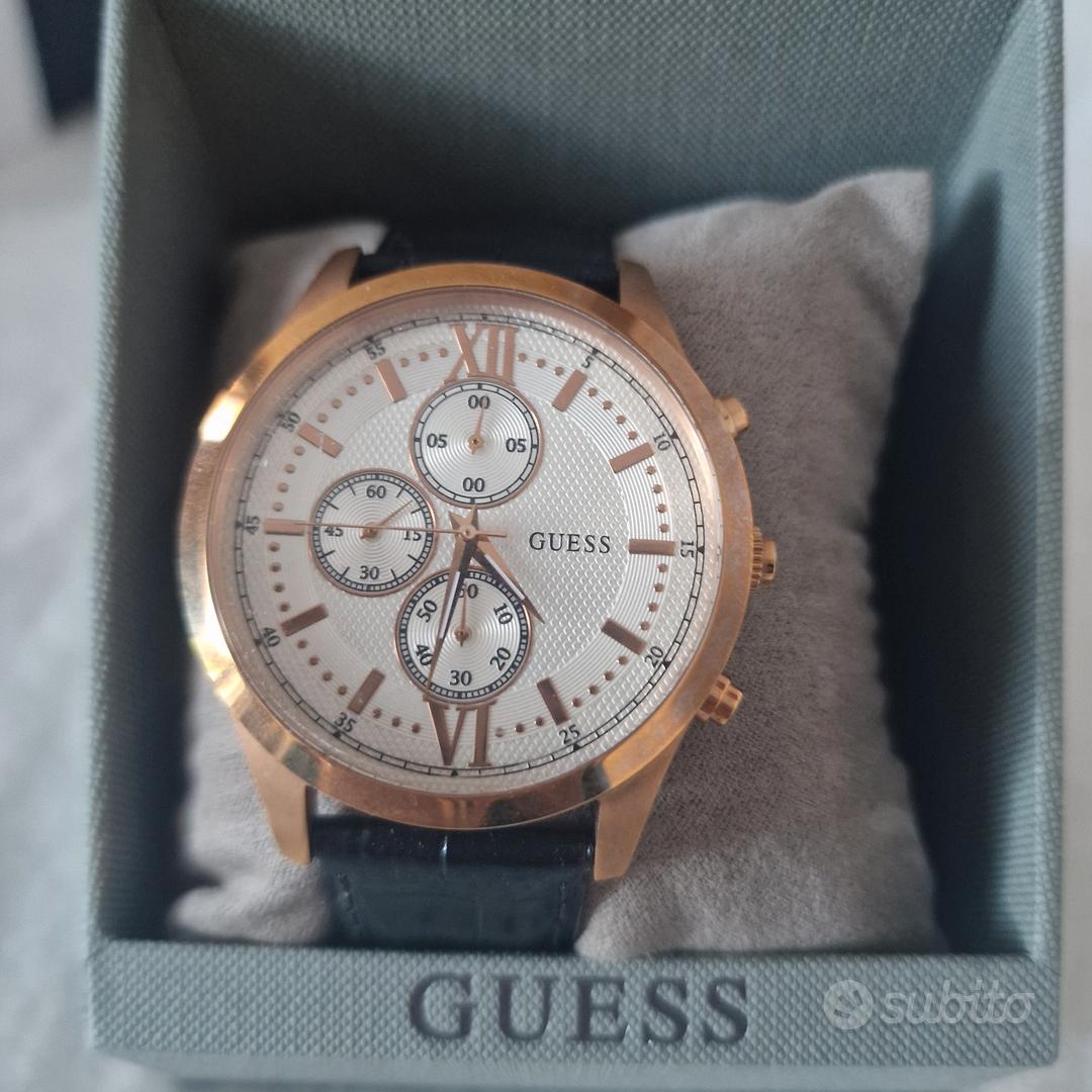 Guess Orologio Uomo Cronografo W0876G2 – Quadrante Argento, Cinturino In Pelle Nero, Cassa 44mm, Impermeabile 5 ATM - 3