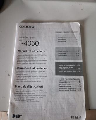 Onkyo T-4030 manuale
