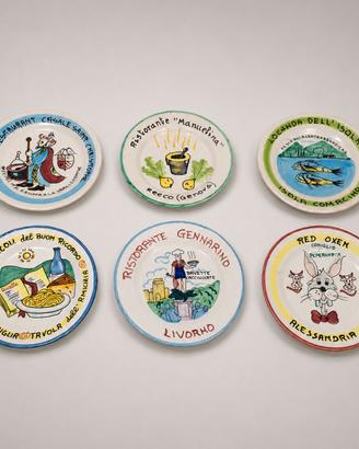 Lotto di 6 piatti in ceramica Del Buon Ricordo