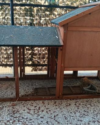 gabbia per coniglio in legno