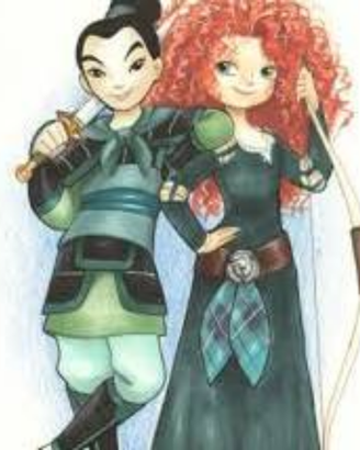 Mulan e merida: gattine coraggiose