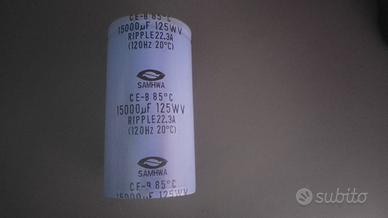 Condensatore elettrolitico 15.000 mf 125 volt