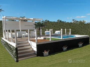 Piscina fuori terra integrata su Area relax