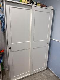 IKEA HAUGA armadio 2 ante scorrevoli bianco