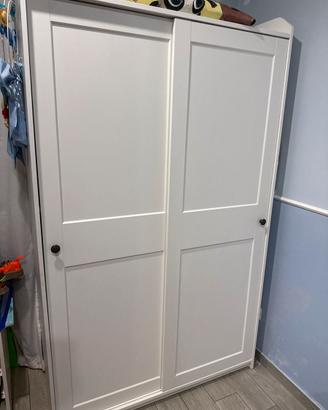 IKEA HAUGA armadio 2 ante scorrevoli bianco