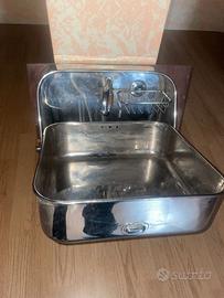 LAVANDINO PIEGHEVOLE ACCIAIO INOX PER BARCHE CAMPE