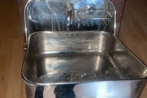 LAVANDINO PIEGHEVOLE ACCIAIO INOX PER BARCHE CAMPE