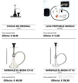 Narghilè e Shisha vari modelli – Prezzi da €14,95