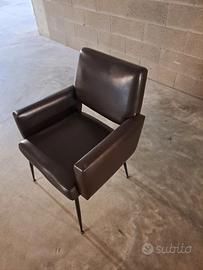 Poltrona pelle nera originale anni 90