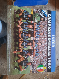 Poster inter 1989 e ferrari e corriere della sera