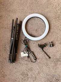 Ring Light per video RGB con treppiede
