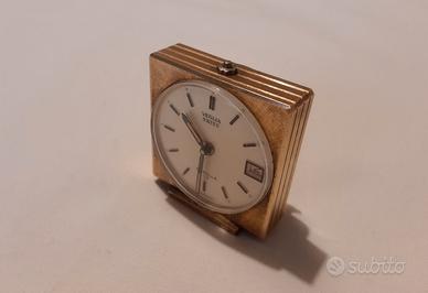 Sveglia da viaggio in ottone Veglia - Art Déco