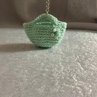 Portachiavi con borsetta all’uncinetto